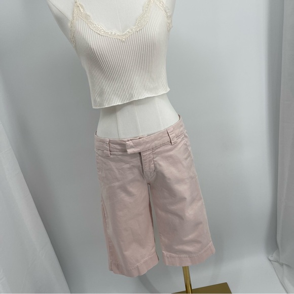 Vintage Y2K Volcom Juniors 7 Low Rise Pink Bermudas Old Money Preppy Indie - Picture 13 of 13
